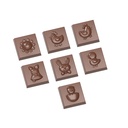 Chocolate mould caraque Easter 7 fig.