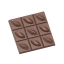 Molde de chocolate tableta grano de cacao