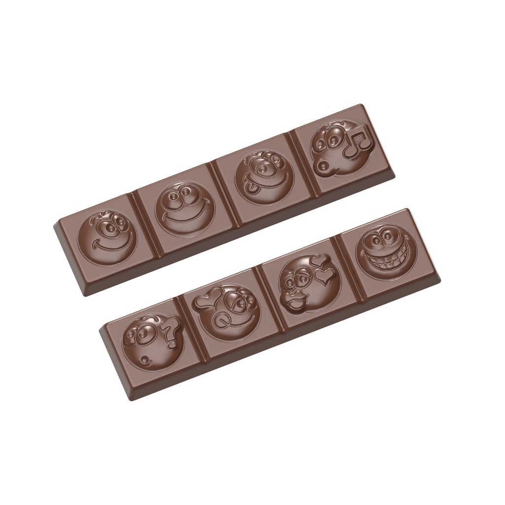 Schokoladenform Streifen smiley 2 fig.