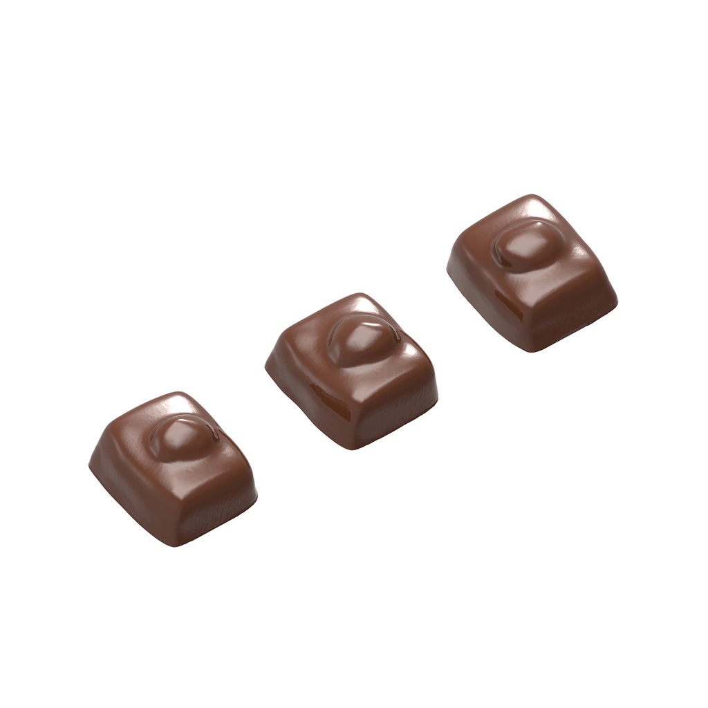Molde de chocolate nuez bañada  3 fig.