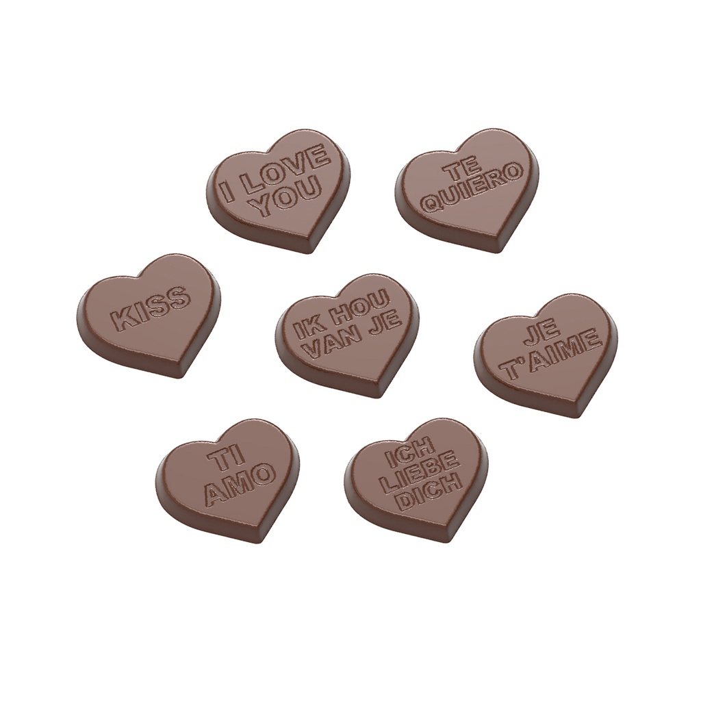 Chocolate mould hearts 7 fig.