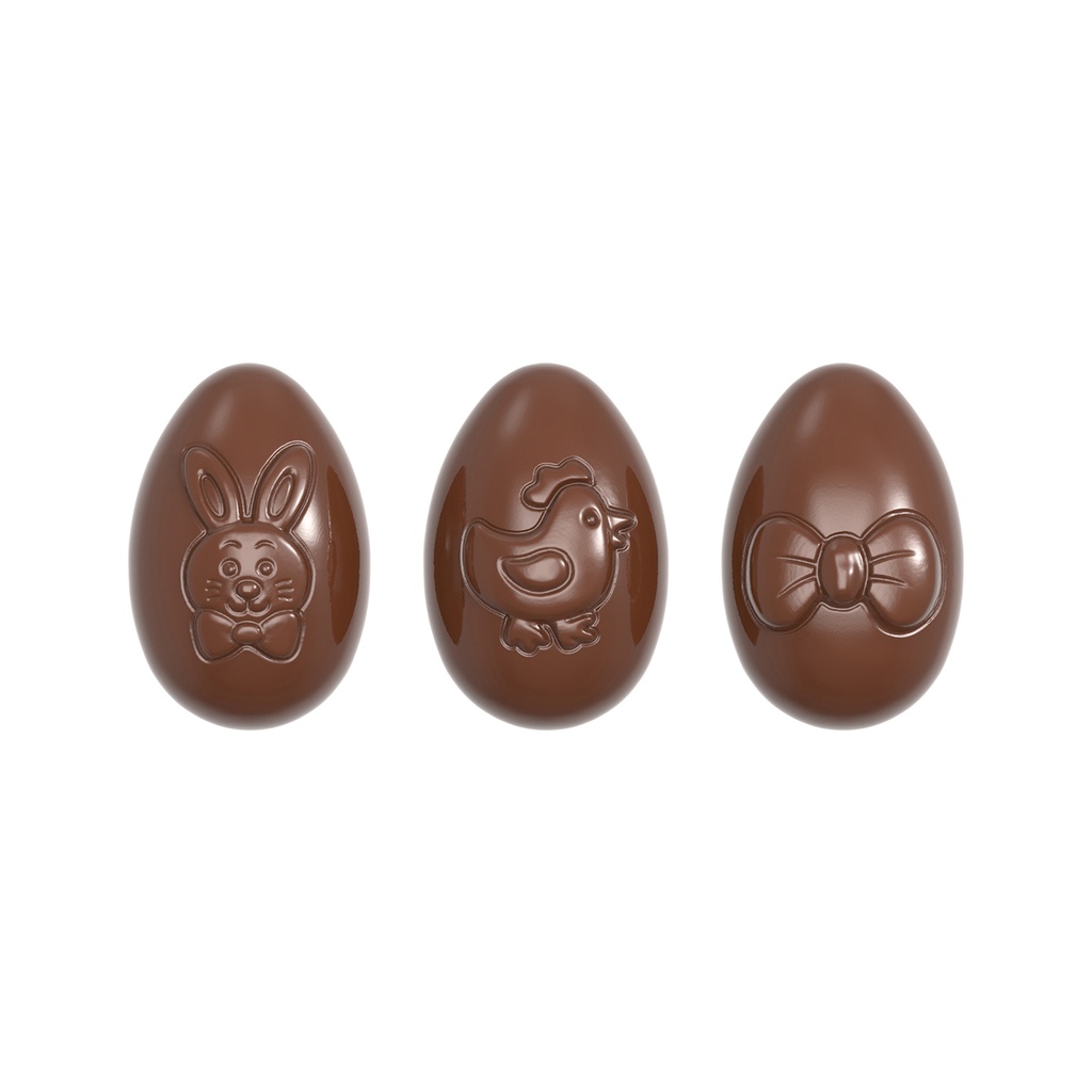 Schokoladenform Ei Spielerisch gross 3 fig.
