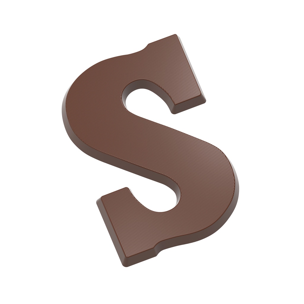 [1718CW] Chocolate mould letter S 200 gr