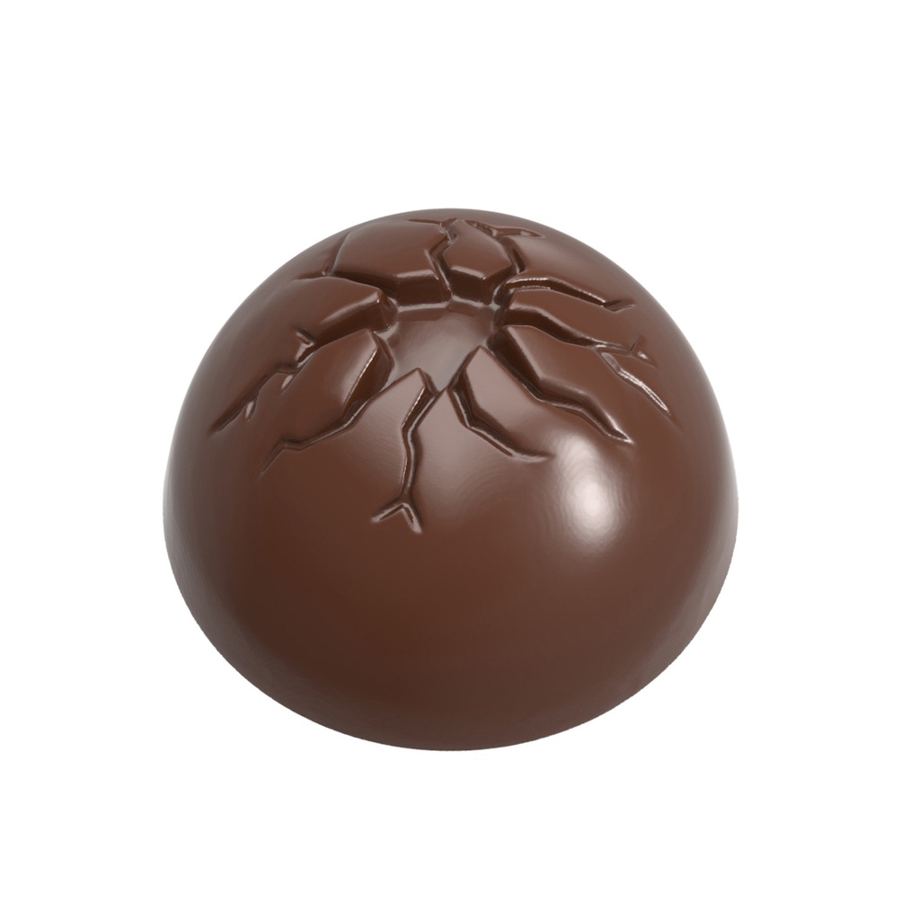 Chocolate mould half sphere with crack Ø 31 mm