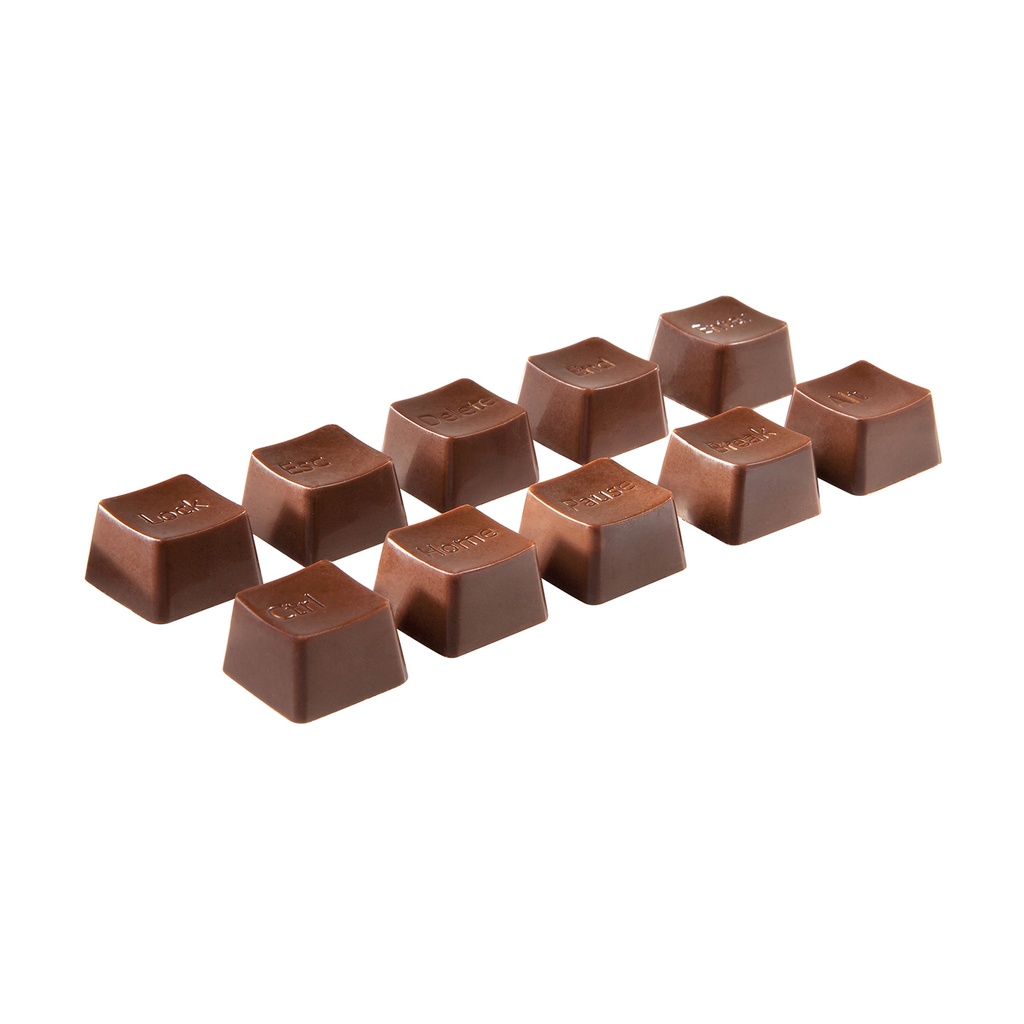 [1741CW] Schokoladenform keys 10 fig.