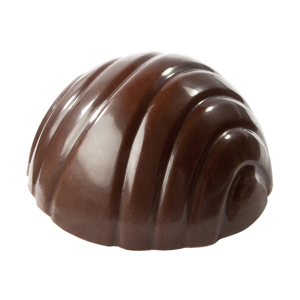 Chocoladevorm halve bol gestreept Ø 26,5 mm