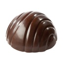 Chocoladevorm halve bol gestreept Ø 26,5 mm