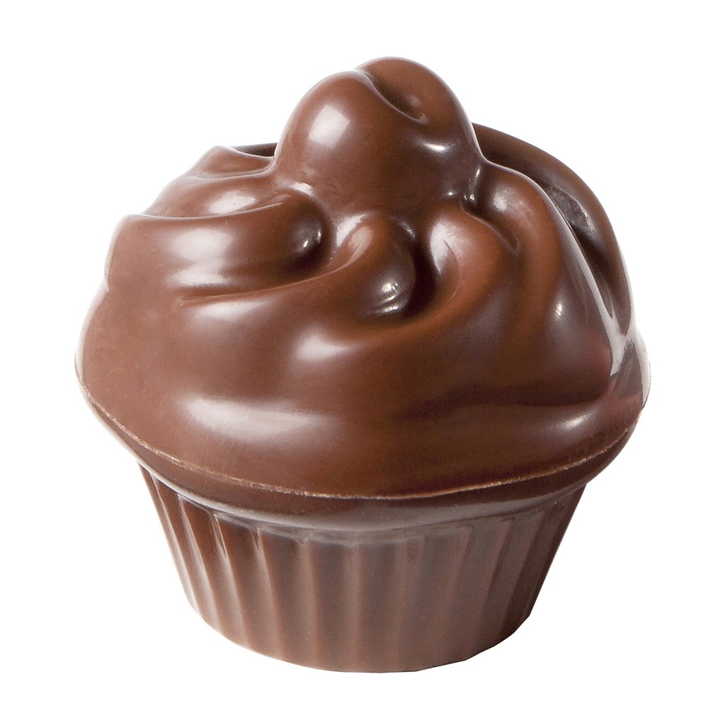 Chocoladevorm cupcake