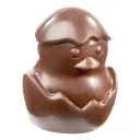 Chocoladevorm kuiken uit ei