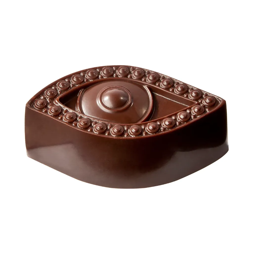 Chocoladevorm oog groot