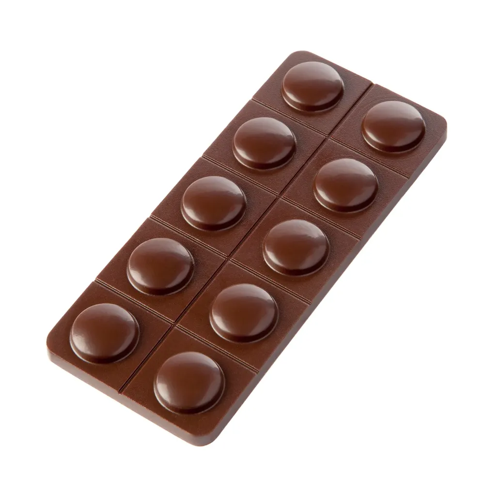 Molde de chocolate pastilla medicina barra
