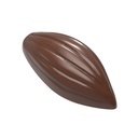 Molde de chocolate grano de cacao con 6 líneas