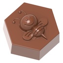 Molde de chocolate abeja en hexágono