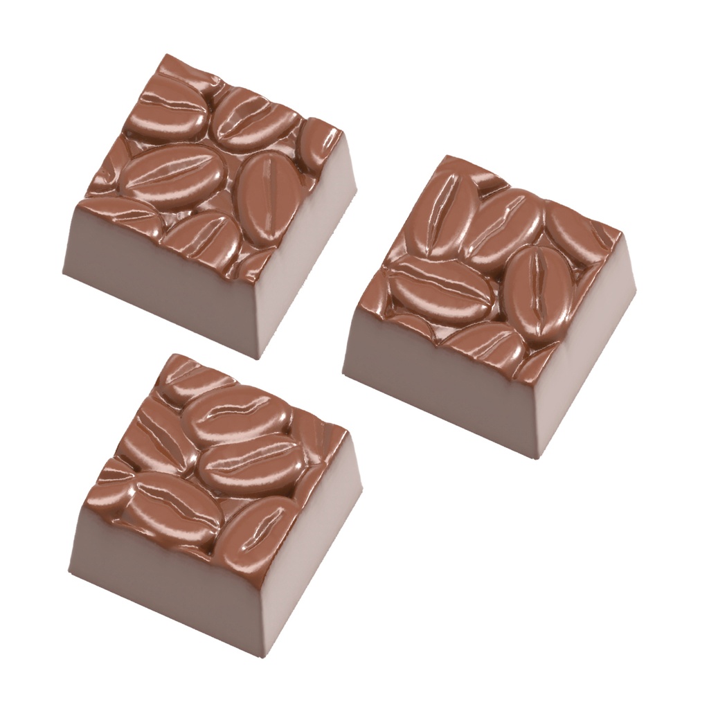 Chocolate mould square coffee beans
