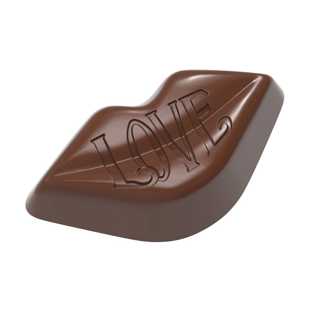 Schokoladenform Lippen "Love"