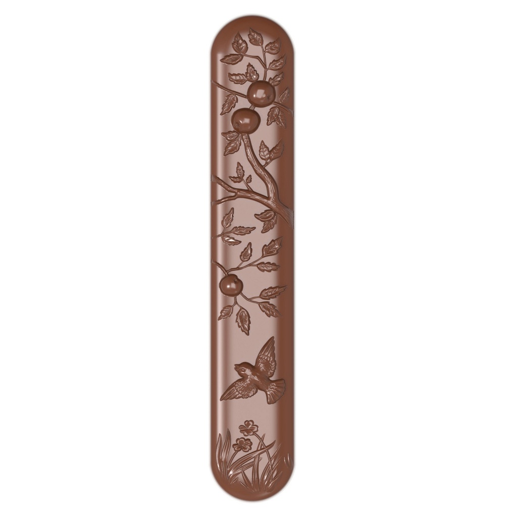 [1894CW] Chocolate mould bar bird Belle-époque