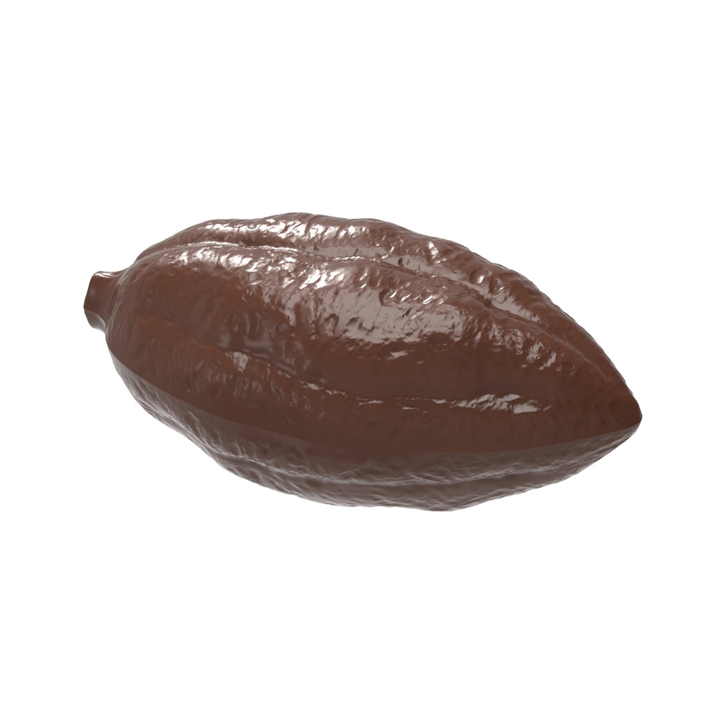 Chocolate mould cocoa bean without stem