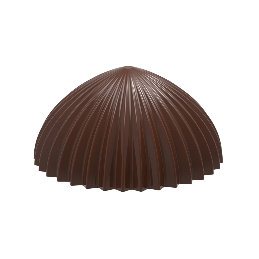 [1952CW] Moule à chocolat demi sphère plissé