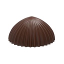 Chocolate mould half sphere pleated
