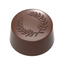Chocolate mould round praline laurel wreath