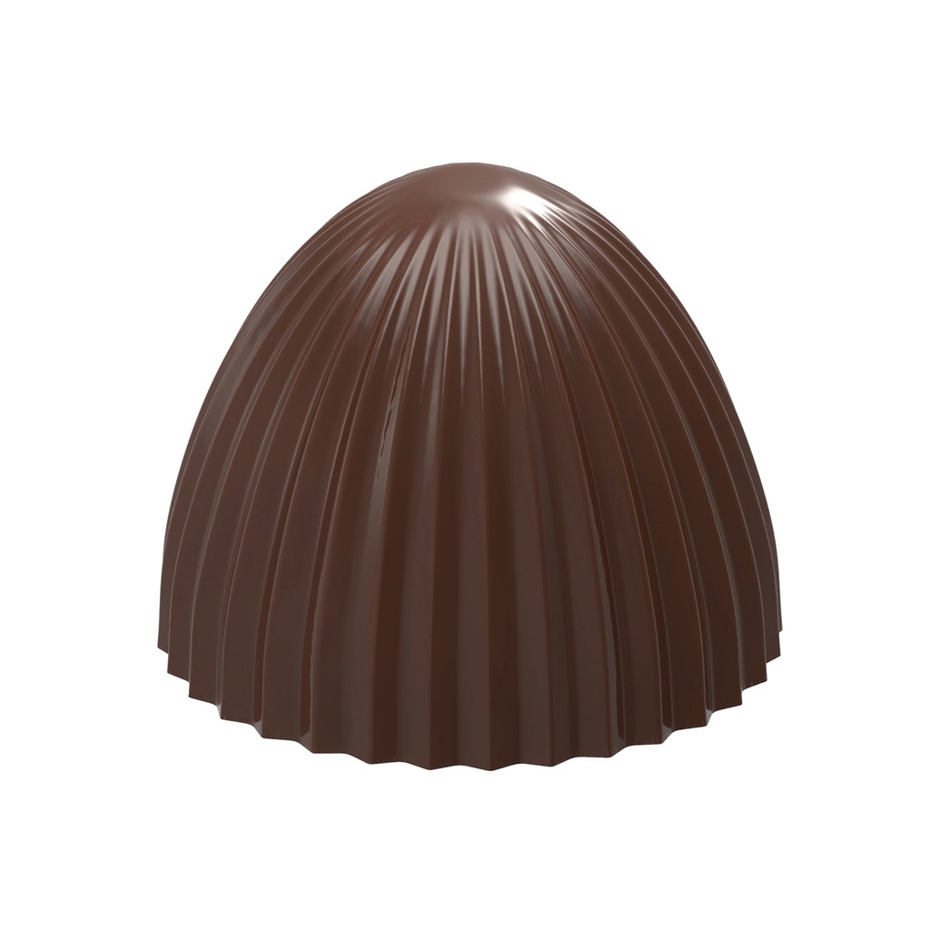 Molde de chocolate huevo plisada parte superior
