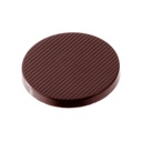 Chocolate mould caraque round striped Ø 36 mm