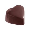 Molde de chocolate corazón alto plano