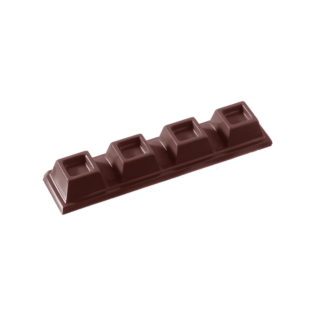 Chocolate mould bar 4 cubes 16 gr