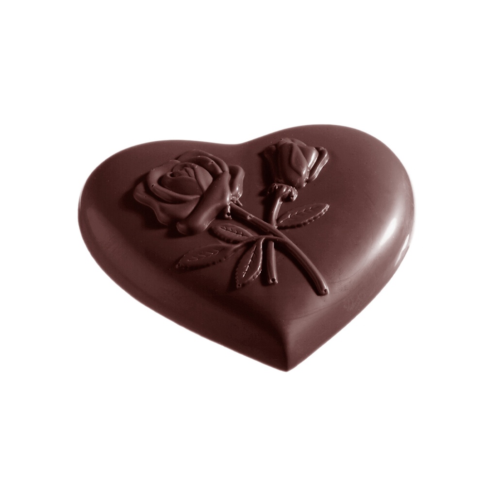 Chocolate mould heart rose