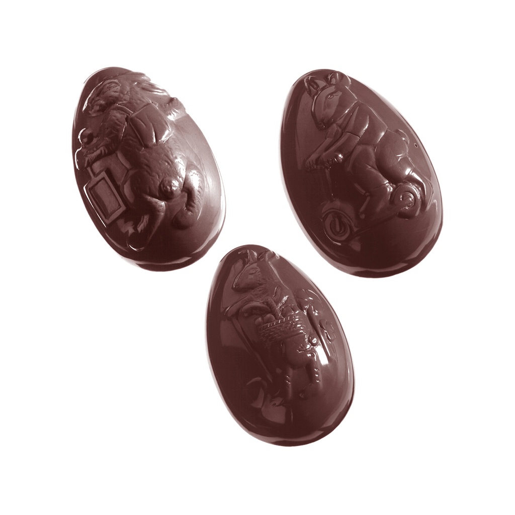 Schokoladenform ei konijn 74 mm 8 fig. (MTO)