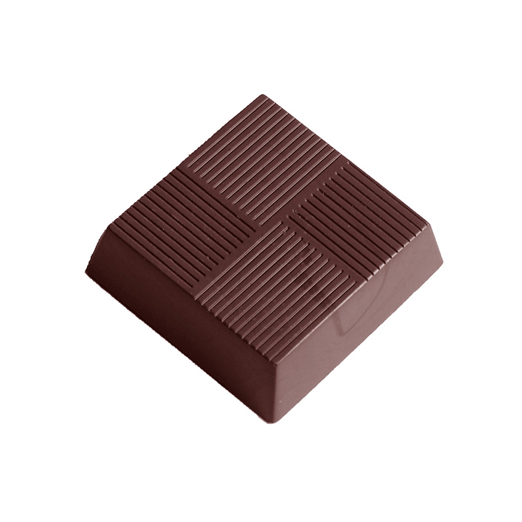 [2359CW] Schokoladenform square with lines