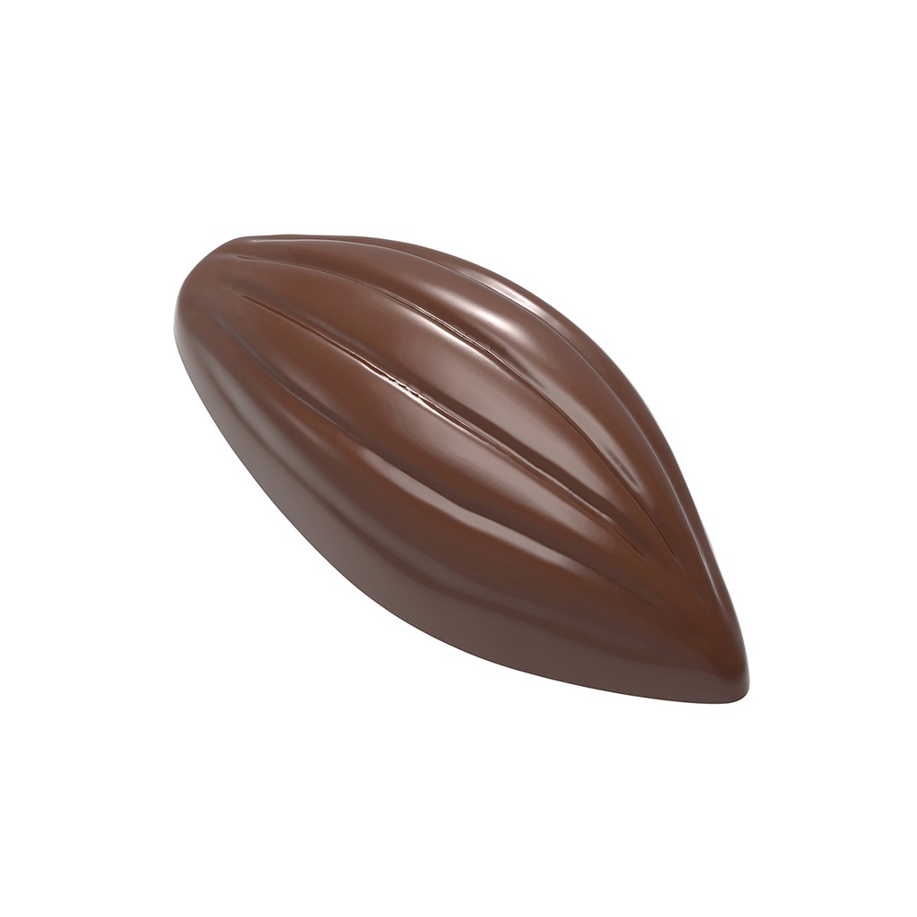 Chocolate mould cocoa bean with 6 lines