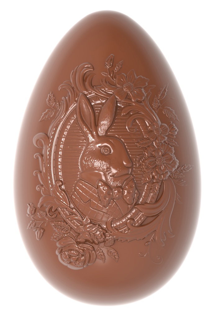 [E7011/175] Chocolate mould egg Belle Epoque 'Sir Edward the Bunny"