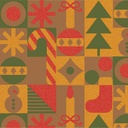 Transferts 300 x 400 mm Abstract Christmas 2