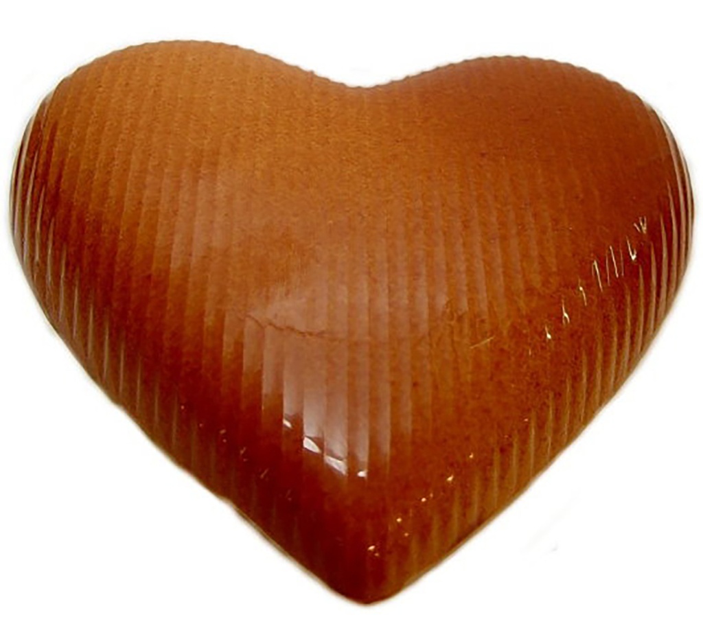 Chocoladevorm hart geribt 90 mm