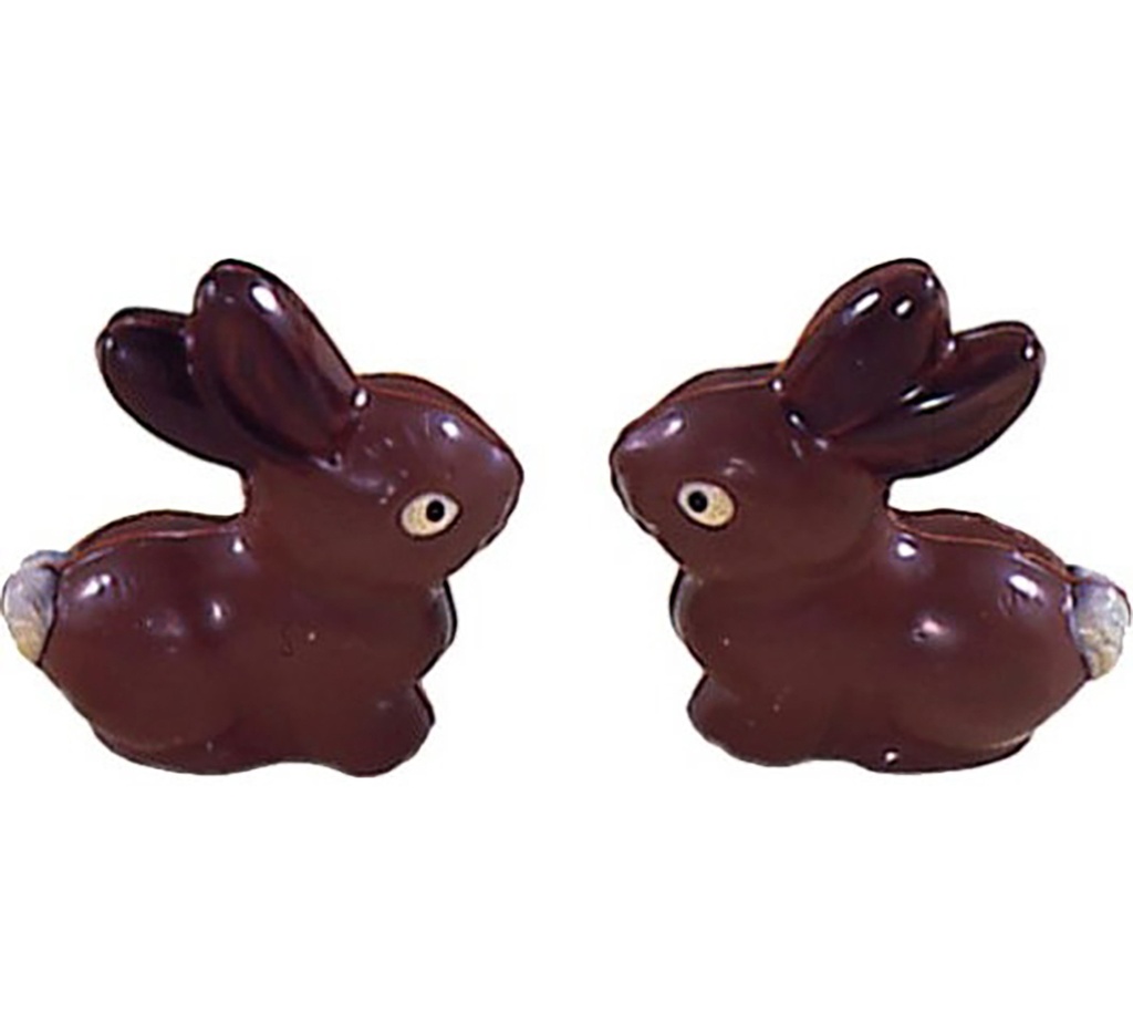 [H118] Chocoladevorm twee konijntjes 125 mm