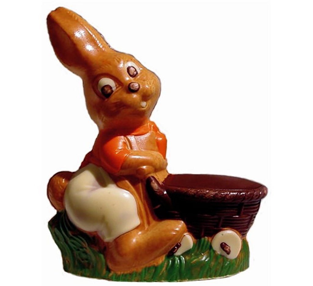 Stampo di cioccolato coniglio con carrozzina 110 mm