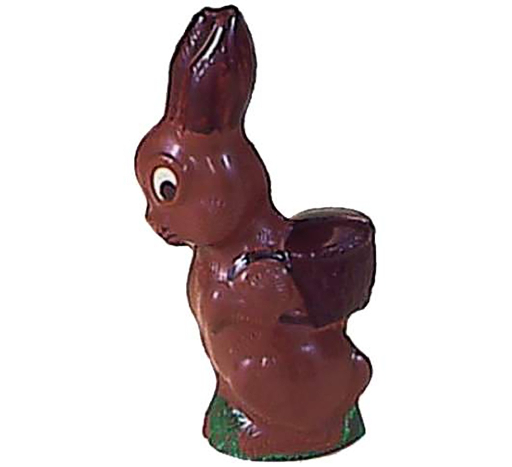 Chocolate mould hare with basket on its back 140 mm