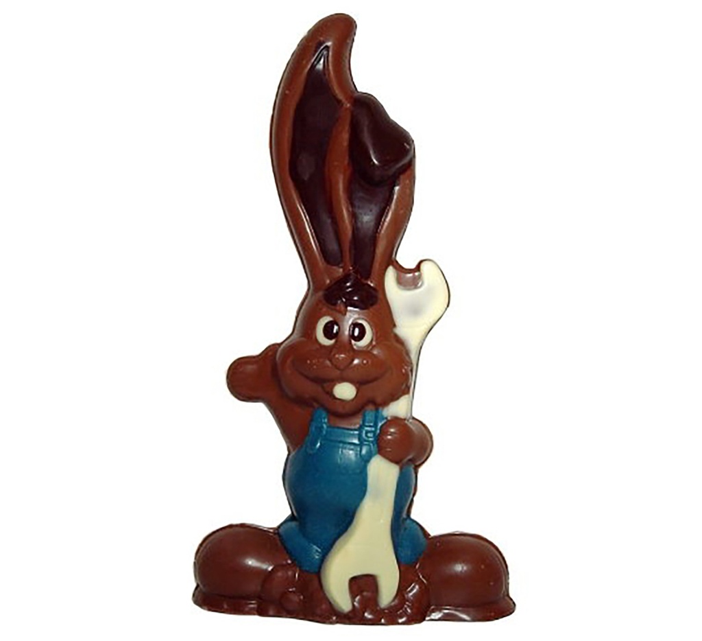 Chocolate mould rabbit with key 190 mm