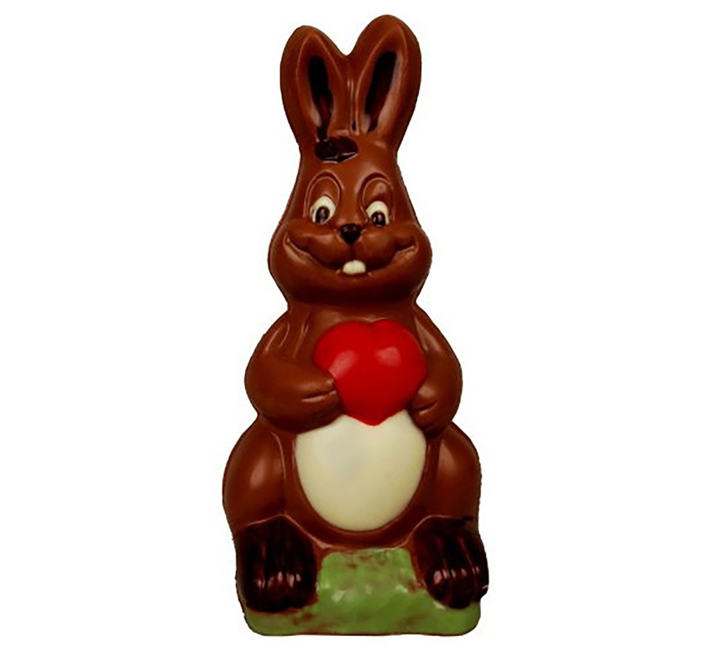 Chocolate mould hare with heart 225 mm