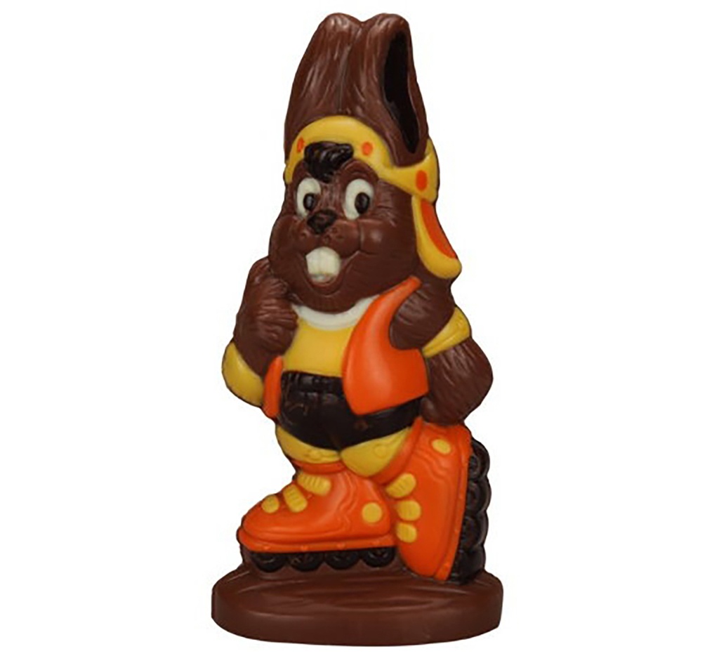 [H221068/C] Stampo di cioccolato coniglio con pattini a rotelle 205 mm
