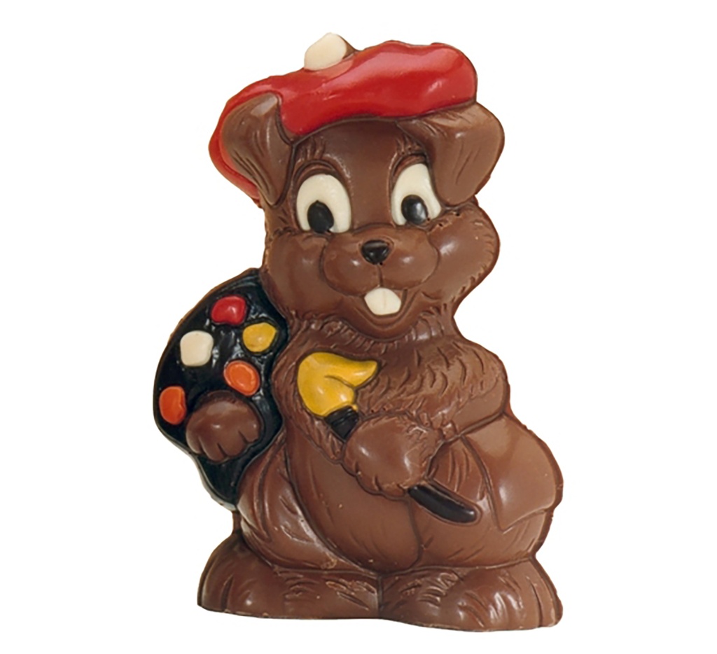 Stampo di cioccolato coniglio da pittore 195 mm