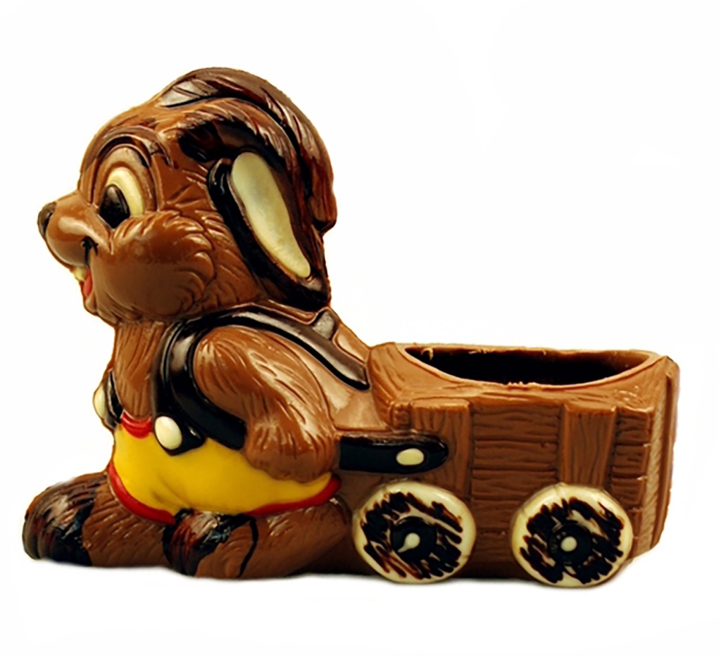Chocolate mould hare with open cart 186 mm