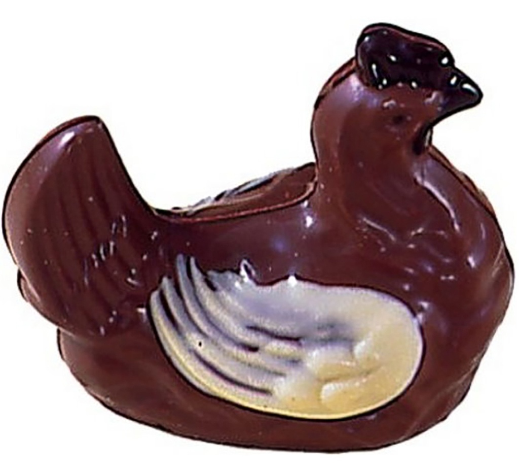 Chocolate mould chicken sitting 68 mm