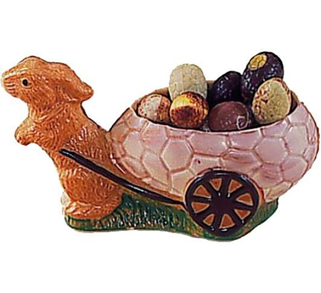 Moule à chocolat lièvre chariot ouvert 193 mm
