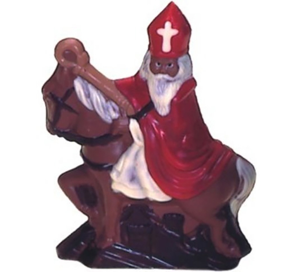Chocolate mould St Nicholas on horseback 240 mm