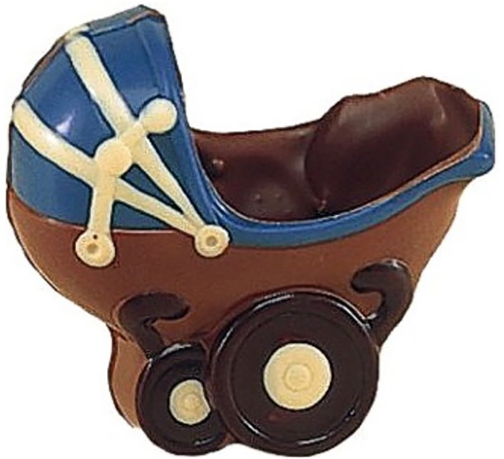 Molde de chocolate kinderwagen open