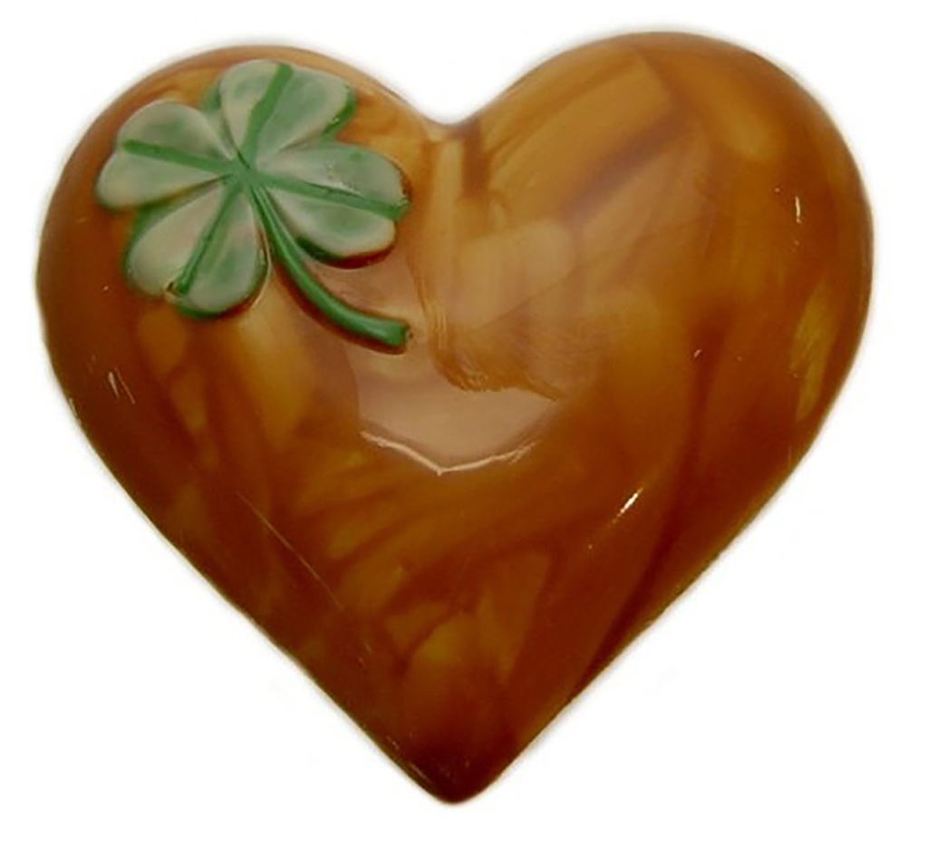 Chocolate mould heart with clover 110 mm