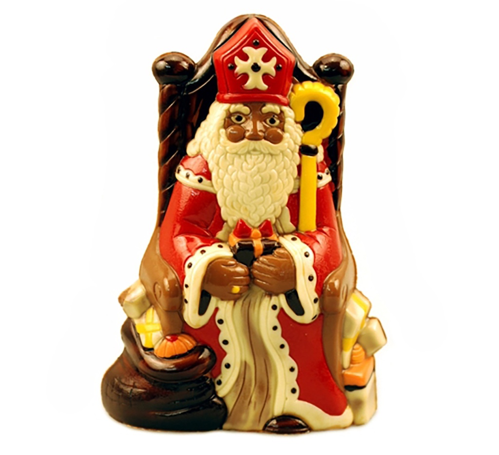 [H441037/C] Schokoladenform Sankt Nikolaus auf Thron 225 mm