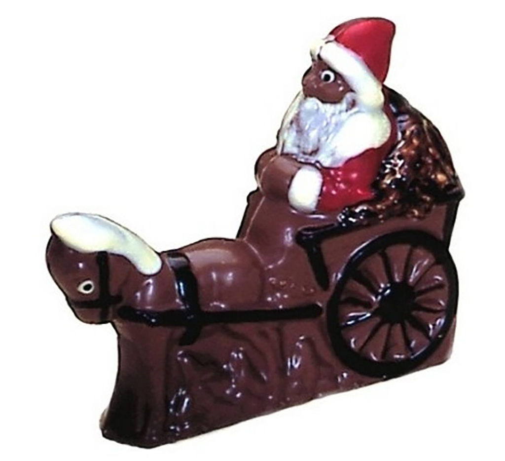 Molde de chocolate Papá Noel y carro 210 mm